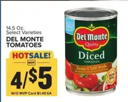 Food Lion Del Monte Tomatoes offer