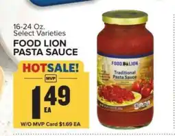 Food Lion Food Lion Pasta Sauce offer