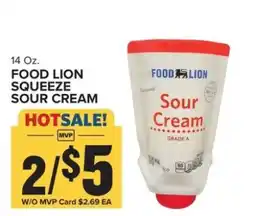 Food Lion FOOD LION SQUEEZE SOUR CREAM offer
