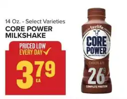 Food Lion CORE POWER MILKSHAKE offer