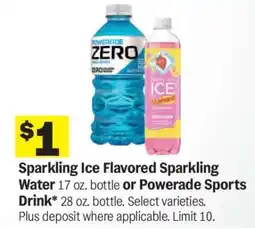 Meijer Sparkling Ice Flavored Sparkling Water or Powerade Sports Drink offer