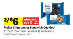Meijer Meijer Chipsters or Sandwich Cookies offer