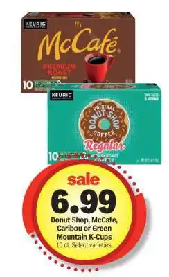 Meijer Donut Shop, McCafé, Caribou or Green Mountain K-Cups offer