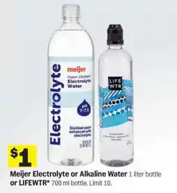 Meijer Meijer Electrolyte or Alkaline Water or LIFEWTR offer