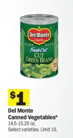 Meijer Del Monte Canned Vegetables offer