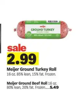 Meijer Meijer Ground Turkey Roll offer