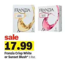 Meijer Franzia Crisp White or Sunset Blush offer