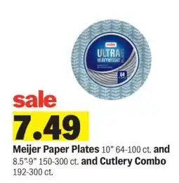 Meijer Meijer Paper Plates and Cutlery Combo offer