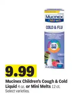 Meijer Mucinex Children's Cough & Cold Liquid offer
