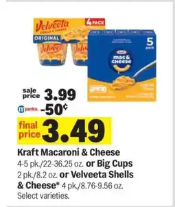 Meijer Kraft Macaroni & Cheese or Velveeta Shells & Cheese offer