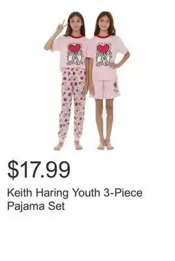 Costco Keith Haring Youth 3-Piece Pajama Set offer