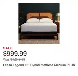 Costco Leesa Legend 12 Hybrid Mattress Medium Plush offer