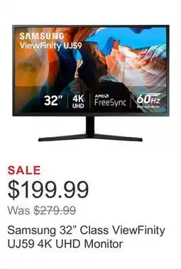 Costco Samsung 32 Class ViewFinity UJ59 4K UHD Monitor offer