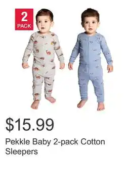 Costco Pekkle Baby 2-pack Cotton Sleepers offer