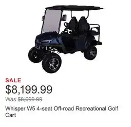 Costco Whisper W5 4-seat Off-road Recreational Golf Cart offer