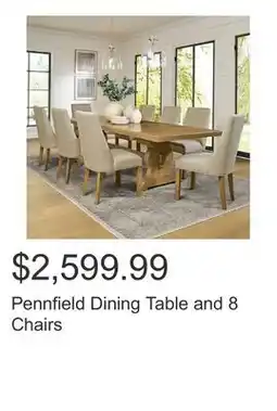 Costco Pennfield Dining Table and 8 Chairs offer