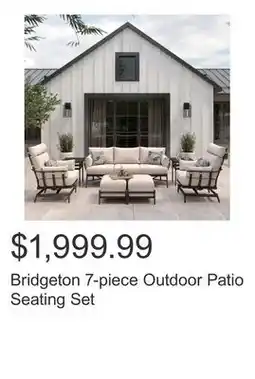 Costco Bridgeton 7-piece Outdoor Patio Seating Set offer