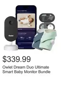 Costco Owlet Dream Duo Ultimate Smart Baby Monitor Bundle offer