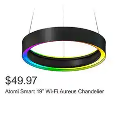 Costco Atomi Smart 19 Wi-Fi Aureus Chandelier offer