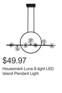 Costco Housemark Luna 8-light LED Island Pendant Light offer