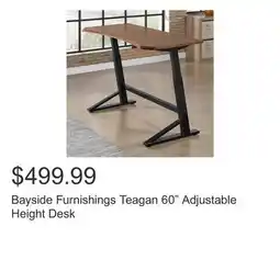Costco Bayside Furnishings Teagan 60 Adjustable Height Desk offer
