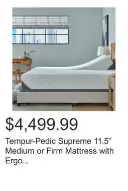 Costco Tempur-Pedic Supreme 11.5 Medium or Firm Mattress with Ergo Adjustable Base offer