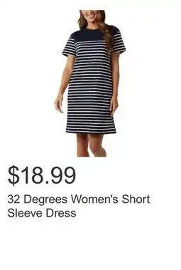 Costco 32 Degrees Women's Short Sleeve Dress offer