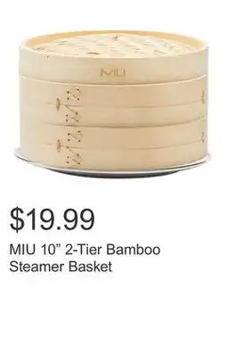 Costco MIU 10 2-Tier Bamboo Steamer Basket offer