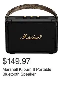 Costco Marshall Kilburn II Portable Bluetooth Speaker offer