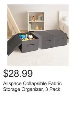 Costco Allspace Collapsible Fabric Storage Organizer offer