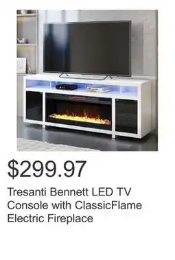 Costco Tresanti Bennett LED TV Console with ClassicFlame Electric Fireplace offer