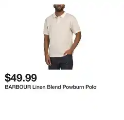 Marshalls BARBOUR Linen Blend Powburn Polo offer