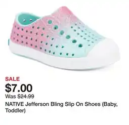 Marshalls NATIVE Jefferson Bling Slip On Shoes (Baby, Toddler) offer