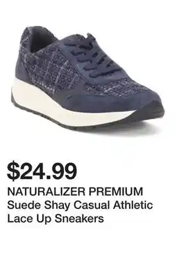 Marshalls NATURALIZER PREMIUM Suede Shay Casual Athletic Lace Up Sneakers offer