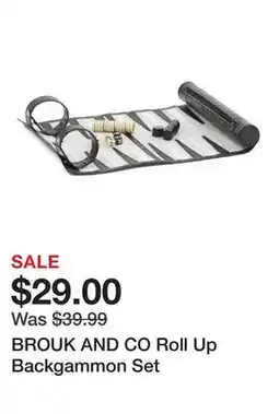 Marshalls BROUK AND CO Roll Up Backgammon Set offer