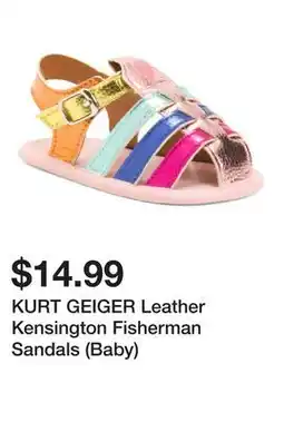 Marshalls KURT GEIGER Leather Kensington Fisherman Sandals (Baby) offer