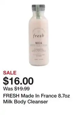 Marshalls FRESH Made In France 8.7oz Milk Body Cleanser offer