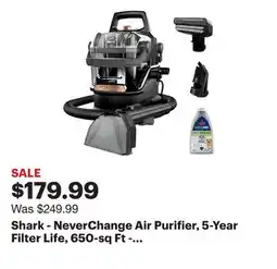 Best Buy Shark - NeverChange Air Purifier, 5-Year Filter Life, 650-sq Ft - Black offer