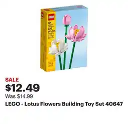 Best Buy LEGO - Lotus Flowers Building Toy Set 40647 offer