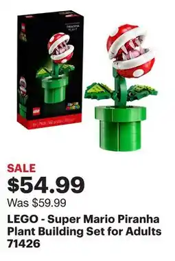 Best Buy LEGO - Super Mario Piranha Plant Building Set for Adults 71426 offer