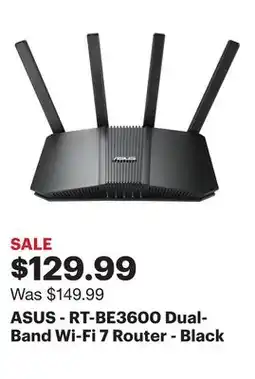 Best Buy ASUS - RT-BE3600 Dual-Band Wi-Fi 7 Router - Black offer