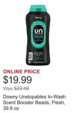 Costco Downy Unstopables In-Wash Scent Booster Beads, Fresh, 39.9 oz offer