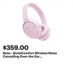Best Buy Bose - QuietComfort Wireless Noise Cancelling Over-the-Ear Bluetooth Headphones - Petal Pink offer