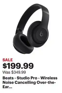 Best Buy Beats - Studio Pro - Wireless Noise Cancelling Over-the-Ear Headphones - Black offer