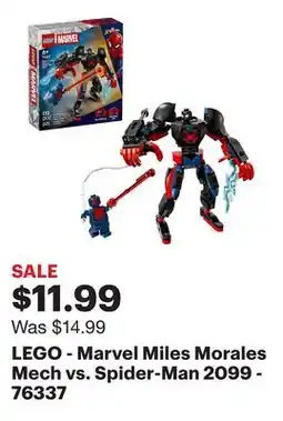 Best Buy LEGO - Marvel Miles Morales Mech vs. Spider-Man 2099 - 76337 offer