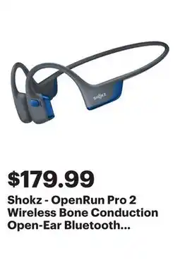 Best Buy Shokz - OpenRun Pro 2 Wireless Bone Conduction Open-Ear Bluetooth Sports Headphones - Steel Blue offer