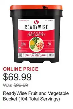 Costco ReadyWise Fruit and Vegetable Bucket (104 Total Servings) offer