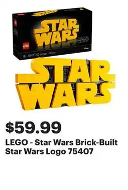 Best Buy LEGO - Star Wars Brick-Built Star Wars Logo 75407 offer