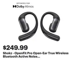 Best Buy Shokz - OpenFit Pro Open-Ear True Wireless Bluetooth Active Noise Reduction Earbuds - Black offer