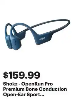 Best Buy Shokz - OpenRun Pro Premium Bone Conduction Open-Ear Sport Headphones - Steel Blue offer